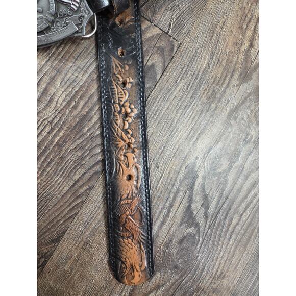 NRA National Rifle Association Of America 125 Years Leather Belt Made USA 38-44" - Picture 3 of 6